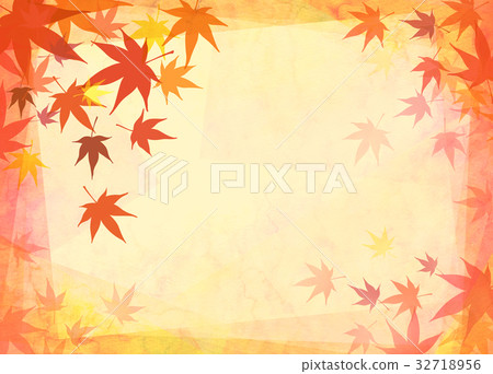 Maple autumn leaves texture background material 32718956