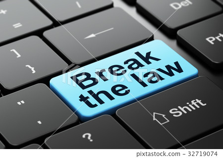 Law concept: Break The Law on computer keyboard 32719074