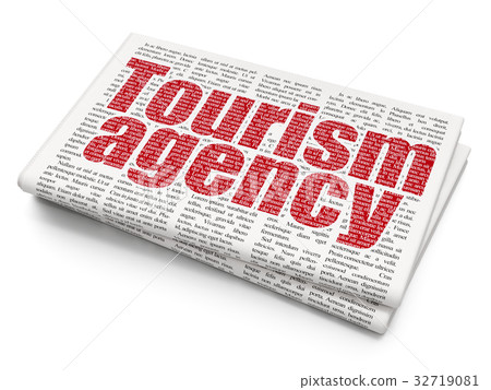 Travel concept: Tourism Agency on Newspaper 32719081