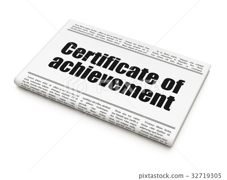 Studying concept: newspaper headline Certificate Studying concept: newspaper headline Certificate 32719305