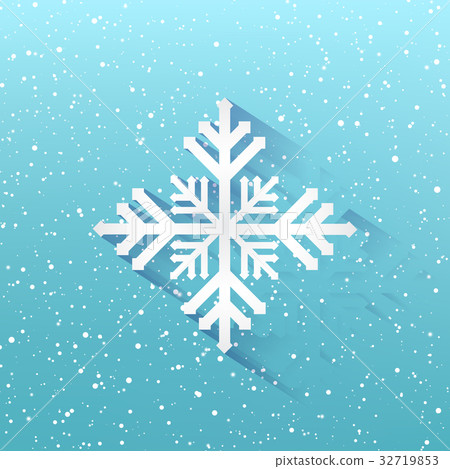 Blue winter christmas background, Snowflakes 32719853