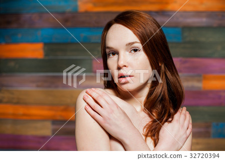 young attractive beautiful girl with red hair young attractive beautiful girl with red hair 32720394