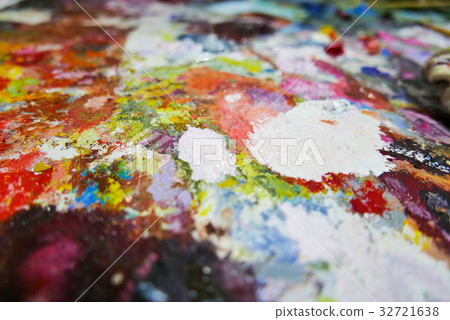 Abstract color Palette Acrylic Oil paint. Abstract color Palette Acrylic Oil paint. 32721638