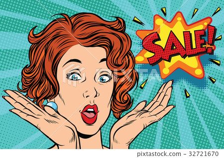 sale Pop art woman 32721670