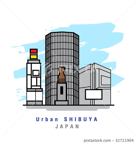 Illustrator of Urban Shibuya. Vector Illustration 32721904