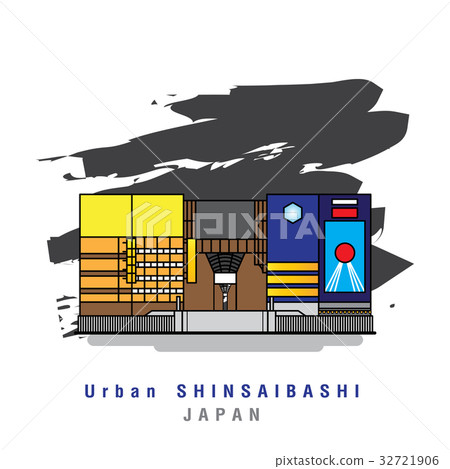 Illustrator of Urban Shinsaibashi. Vector icon Illustrator of Urban Shinsaibashi. Vector icon 32721906