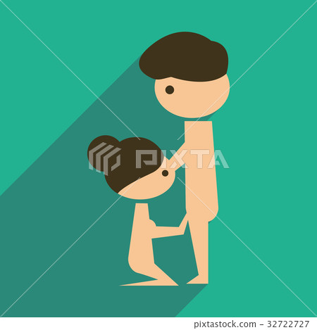 Flat web icon with long shadow Kamasutra 32722727