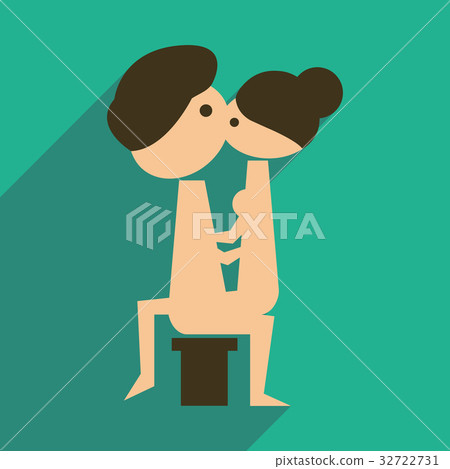 Flat web icon with long shadow Kamasutra Flat web icon with long shadow Kamasutra 32722731