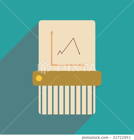 Flat web icon with long shadow shredder Flat web icon with long shadow shredder 32722951