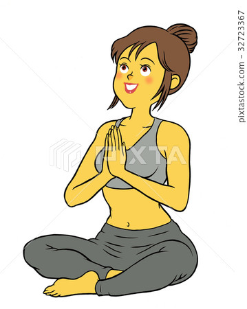 做瑜伽健身的女性 32723367