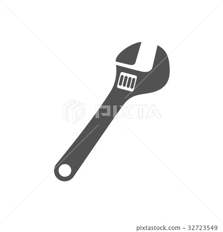 Wrench icon on white background 32723549