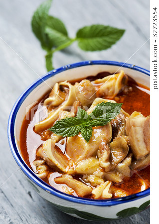 spanish oreja de cerdo, a typical stew of pigs ear 32723554