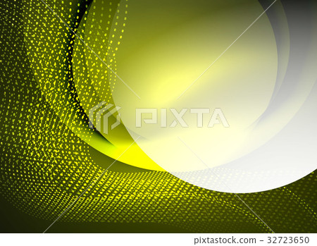 Glowing wave created with particles on dark color 32723650