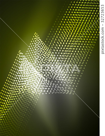 Glowing wave created with particles on dark color 32723653