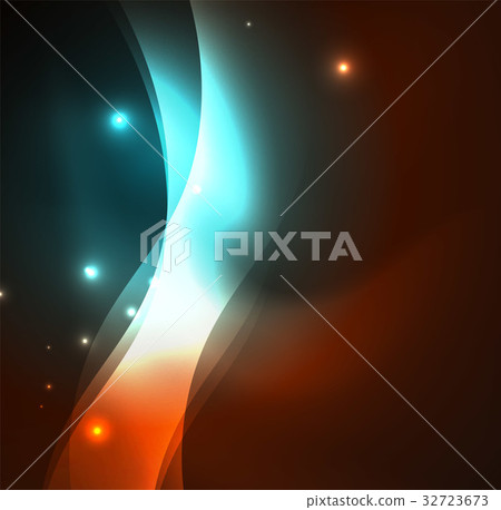 Illuminated neon waves Illuminated neon waves 32723673
