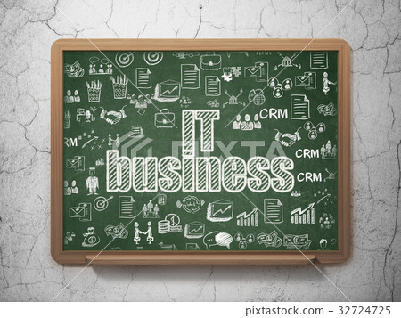 Business concept: IT Business on School board Business concept: IT Business on School board 32724725