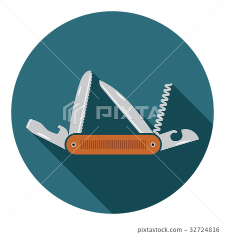 Multifunctional pocket knife icon vector 32724816