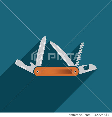 Multifunctional pocket knife icon vector 32724817