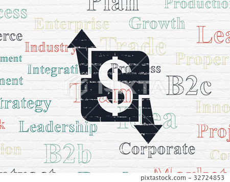 Finance concept: Finance on wall background 32724853