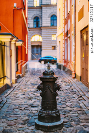 Riga, Latvia. Small Column Pillar Shaft Stake Pile Riga, Latvia. Small Column Pillar Shaft Stake Pile 32725117