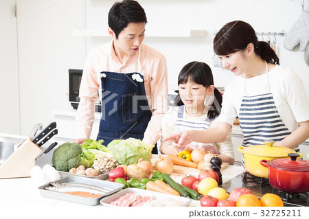 Kitchen Food Family Parents Children Lifestyle 32725211