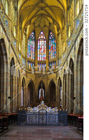 St. Vitus cathedral interior in Prague St. Vitus cathedral interior in Prague 32725714