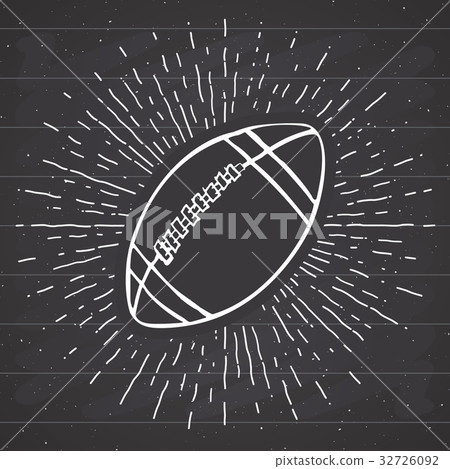 Vintage Label Football Rugby Ball Sketch Vector Stock Illustration Vintage Label Football Rugby Ball Sketch Vector Stock Illustration