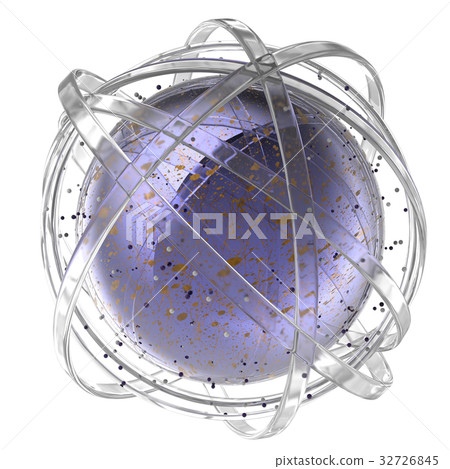 3d sphere of multicolored rings in cloud from 32726845
