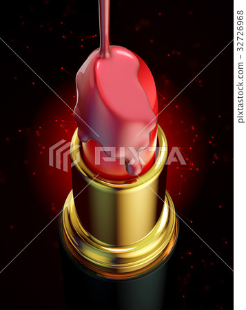 Red lipstick and nail polish on red and black 32726968