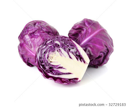 fresh red cabbage on a white background fresh red cabbage on a white background 32729183
