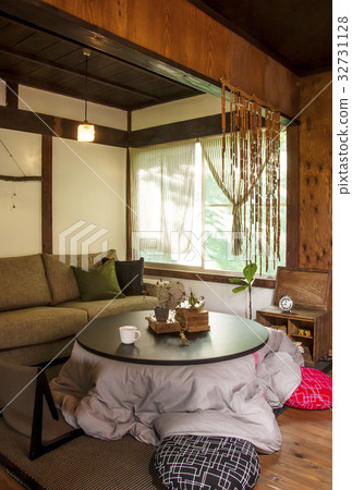 Japanese house Kotatsu room Japanese style interior image material 32731128