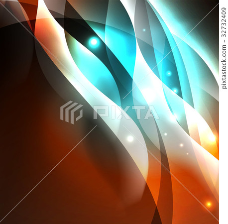 Illuminated neon waves Illuminated neon waves 32732409