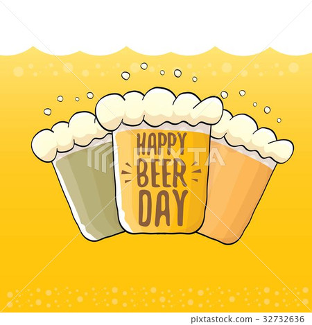 happy beer day vector graphic poster. - Stock Illustration [32732636 ...