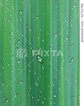 Water drops on green background - Stock Illustration [32732766] - PIXTA