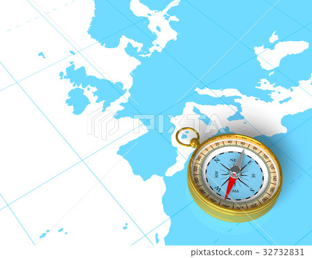 Compass on the map 32732831
