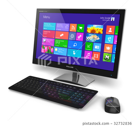 Desktop computer with touchscreen interface Desktop computer with touchscreen interface 32732836