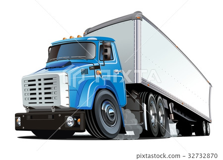 Cartoon semi truck Cartoon semi truck 32732870