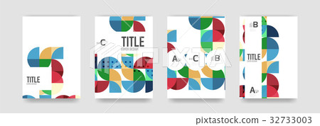 Set of brochure cover templates 32733003