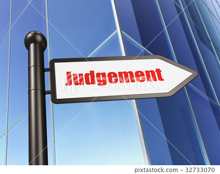 Law concept: sign Judgement on Building background 32733070