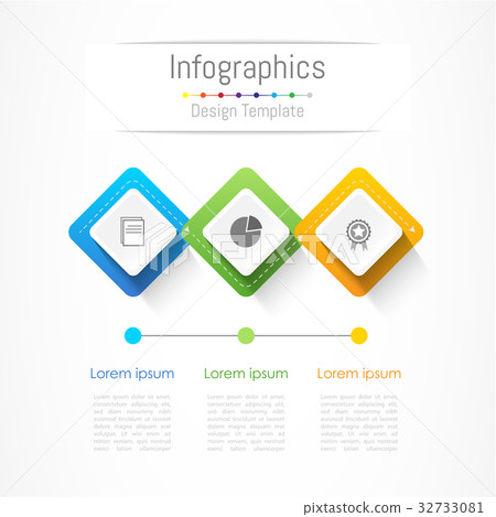 Infographic design elements with 3 options 32733081