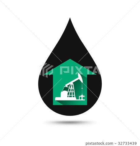 Oil price growing up graph with petroleum. 32733439