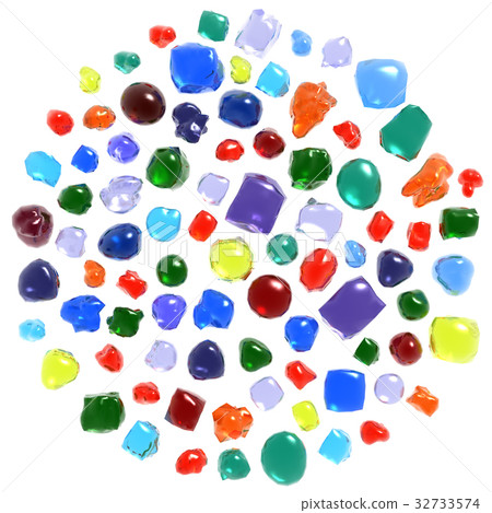 Gemstones set isolated on white 32733574
