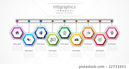 Infographic design elements with 9 options 32733833