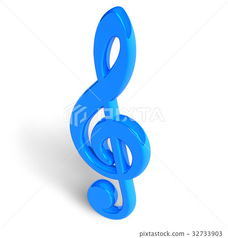 Blue treble clef 32733903