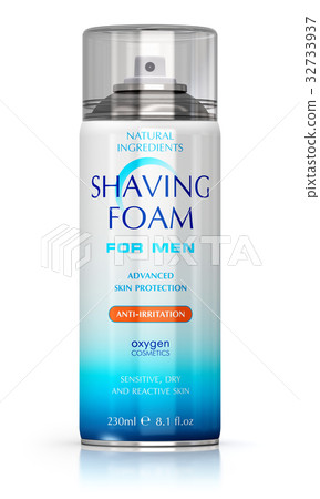 Container with shaving foam Container with shaving foam 32733937