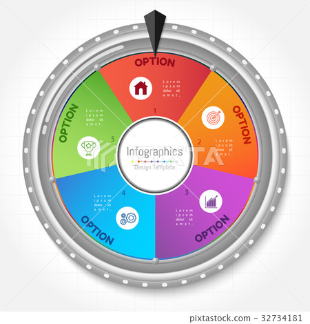 Infographic design elements with 5 options Infographic design elements with 5 options 32734181