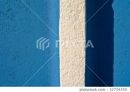 Blue plaster wall texture 32734350