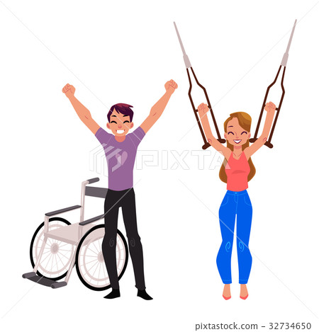 Medical rehabilitation after crutches, wheelchair 32734650