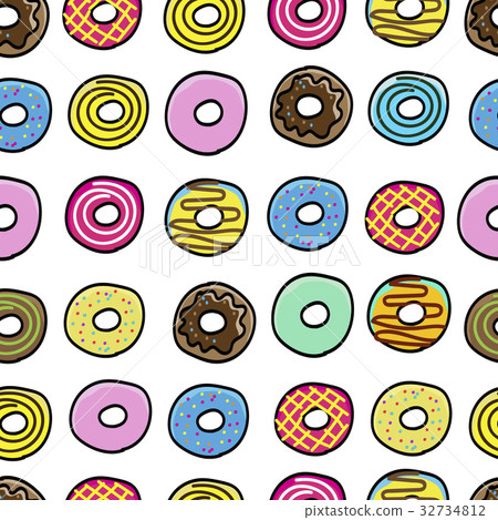 Donuts sweet pattern seamless 32734812