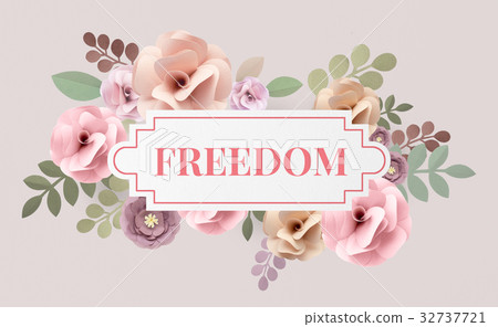 Illustration of freedom and carefree flower 32737721